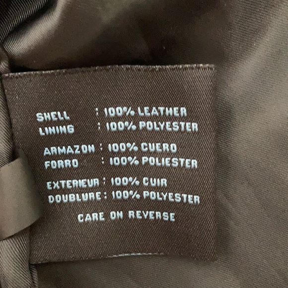 EUC Nine West Leather Jacket Size Medium - Picture 9 of 11